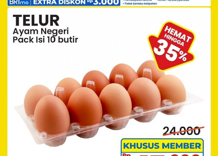 Promo Indomaret Khusus Member Hari Ini: Telur Ayam 10s Cuma Rp 14.900 Periode 1–7 Oktober 2026!
