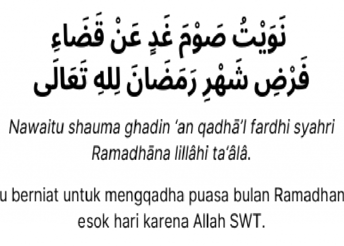 Bacaan Niat Puasa Qadha Lengkap Dengan Tata Caranya