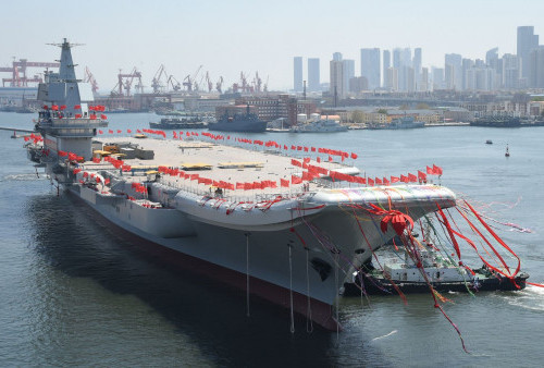 Luncurkan Kapal Induk Fujian, Militer China Terkuat ke-3 di Dunia 