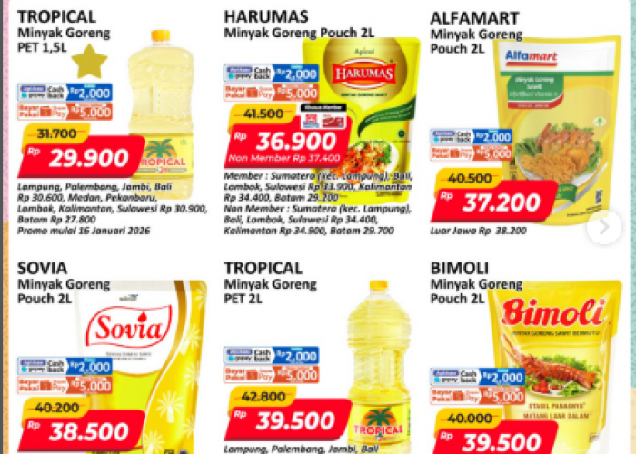 Promo Alfamart hari ini, Diskon Minyak Goreng hanya sampai Besok!