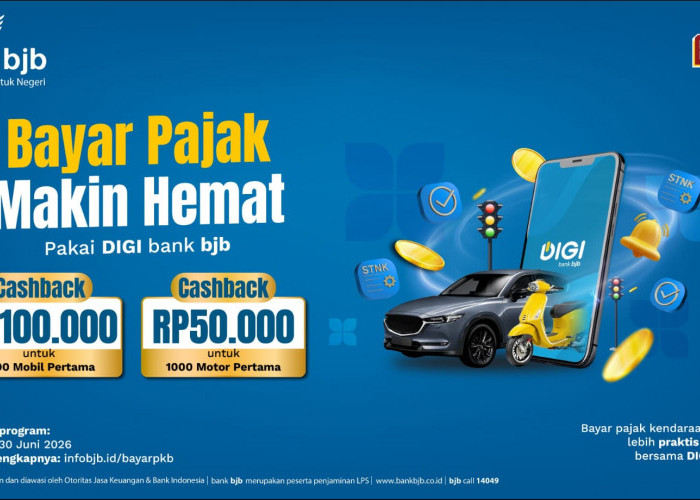 Cashback Hingga Rp100 Ribu, bank bjb Ajak Nasabah Bayar Pajak Lewat DIGI