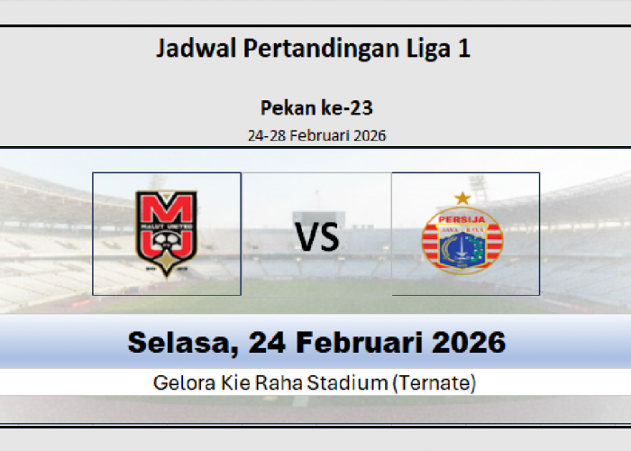 Jadwal Malut United vs Persija Jakarta, Duel Sengit Papan Atas Klasemen Liga 1