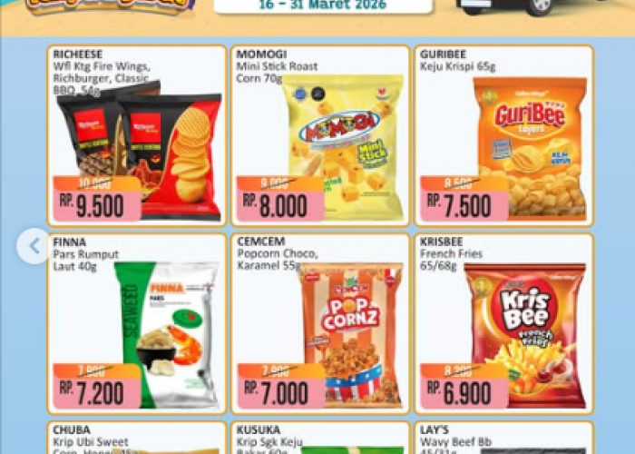 Mudik Makin Asyik Pakai Promo Terbaru Alfamart Spesial Lebaran Periode 16-31 Maret 2026. Snack Harga Ambyar!