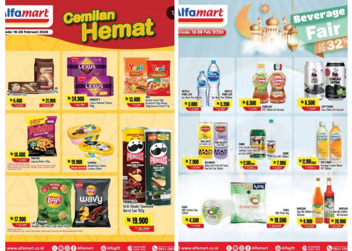 Cemilan dan Beverage Fair Hemat 32%, di Promo Alfamart Hari Ini hingga 28 Februari 2026