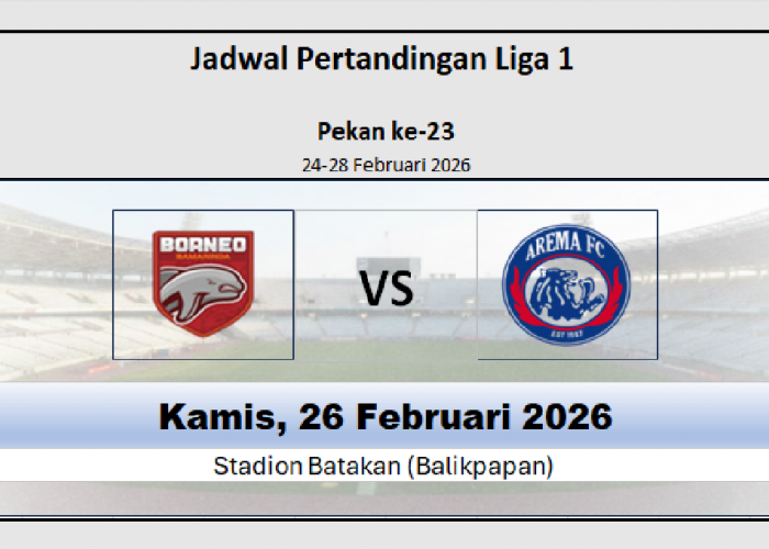 Jadwal Super League: Borneo FC vs Arema FC, Keunggulan Head to Head Dipegang Borneo