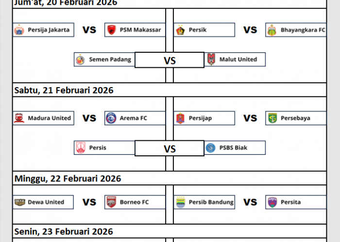 Jadwal Pertandingan Liga 1 Pekan ke-22, Persib Bandung dan Borneo FC Kembali Ikut Bertanding