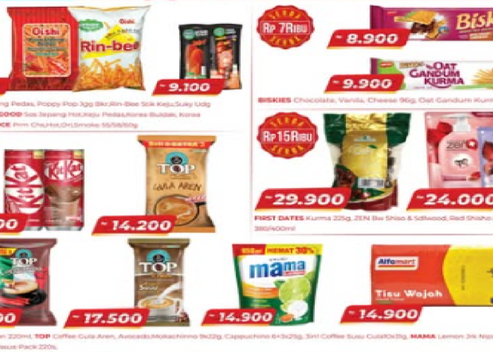 Belanja Hemat Dengan Promo Alfamart Tebus Murah Mulai Dari Rp 2.500, Rp5.000, hingga Rp20.000, Produk Apa Saja
