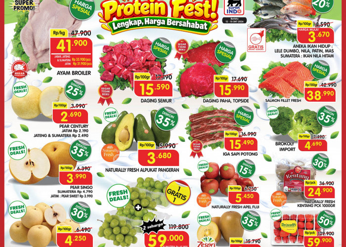 Katalog Promo Superindo 12 Oktober 2026: Daging Rendang Rp129.000/kg dan Diskon Buah Segar