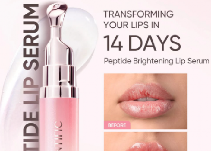 Skintific Peptide Brightening Lip Serum, Solusi Bibir Gelap Auto Cerah.