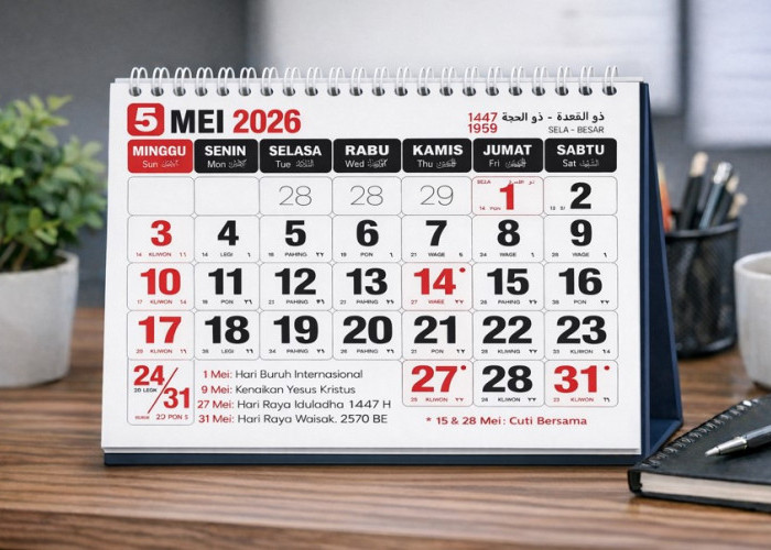Daftar Lengkap Cuti Bersama Mei 2026, Ada 6 Hari Libur dalam Sebulan!