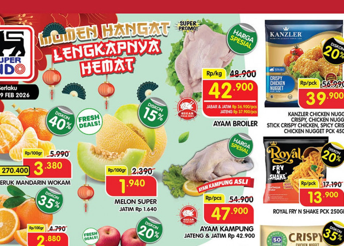 Promo Koran Superindo Berlaku Hari Ini Hingga 19 Februari 2026: Harga Spesial Ayam Broiler Cuma Rp 42.900
