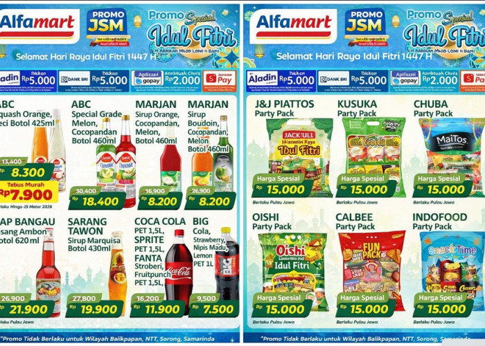 Promo Alfamart JSM Spesial Idul Fitri: Borong Sirup Rp 7.000 dan Biskuit Kaleng Rp 15.000!