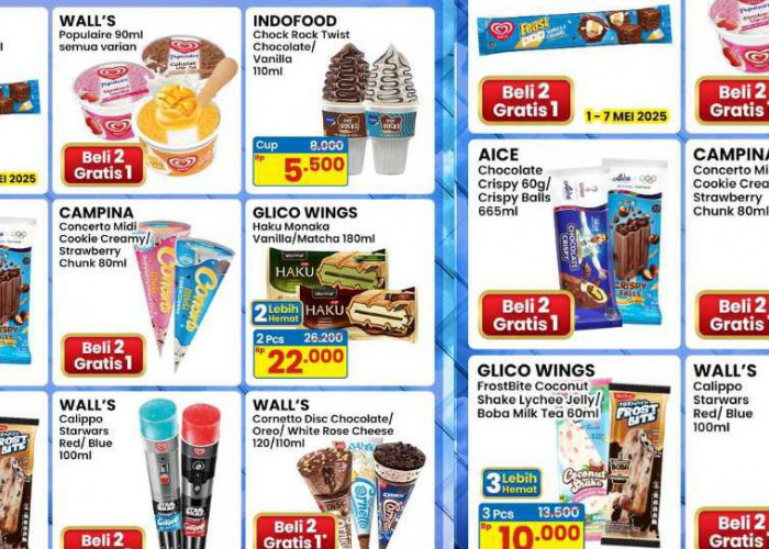 Promo Indomaret Hari Ini 4 Maret 2026: Ice Cream Walls Beli 2 Gratis 1 & Snack Favorit Serba Murah!
