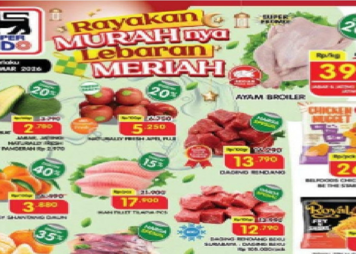 Katalog Promo Superindo Weekday Periode 16-19 Maret 2026: Ayam Broiler Rp 39.900, Minyak Goreng 2L Rp 38.700