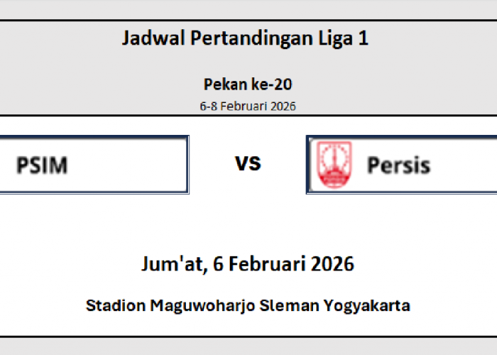 Laga Gengsi Derby Mataram Liga 1, PSIM vs Persis Solo, Jadwal Pertandingan, Klasemen, dan Head to Head