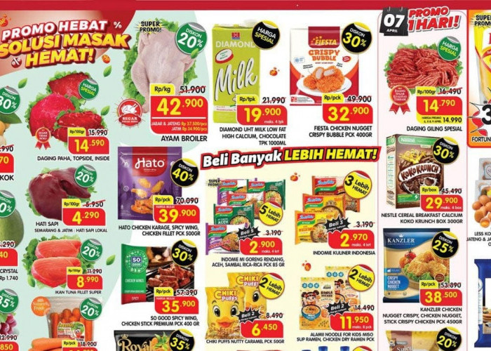 Katalog Promo Superindo Weekday 6-9 April 2026: Ayam Broiler Cuma 42.900 & Fortune Minyak Goreng 2L 33.900