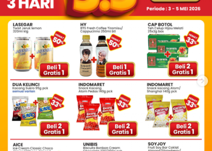 Promo Indomaret 5.5 Double Date: Serba Gratis & Diskon hingga 50%!