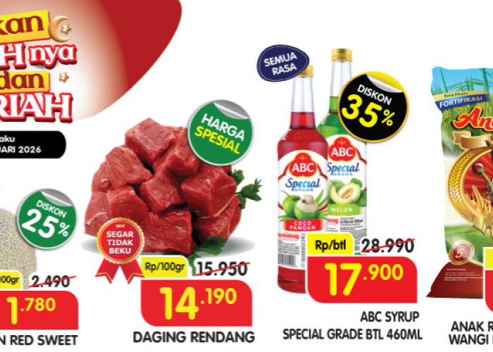 Promo Superindo Hari Ini Rabu, 04 Februari 2026: Daging Sapi, Minyak Goreng & Beras Harga Murah