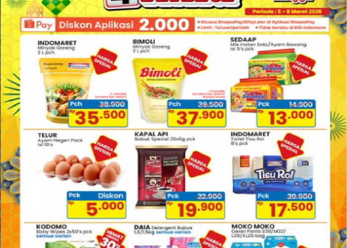 Hanya 4 Hari Diskon 30%! Promo Indomaret Hari Ini Periode 5 hingga 8 Maret 2026, Minyak 2L Rp 35.500