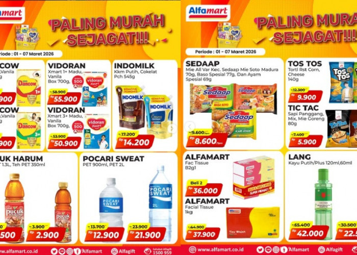 Paling Murah Sejagat! Dancow 1+ Rp 39.9000, di Promo Alfamart Minggu Ini Periode 1 - 7 Maret 2026
