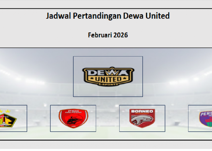 Dua Kekalahan Beruntun! Jadwal Pertandingan Dewa United Februari 2026 Liga 1, PSM Makassar, Borneo FC, Persita