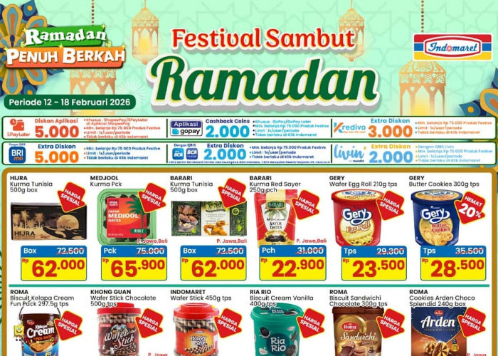 Promo Indomaret Persiapan Ramadhan Periode 12-18 Februari 2026: Diskon Biskuit Kemasan Kaleng & Box