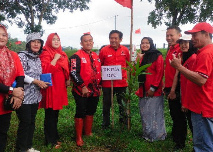 DPC PDI Perjuangan Kabupaten Cirebon Tanam Pohon dan Tebar Benih Ikan, Peringati HUT ke-79 Megawati