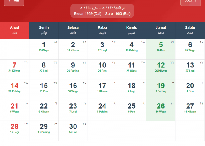 1 Juni 2026 Tanggal Merah Apa? Simak Informasi nya Disini