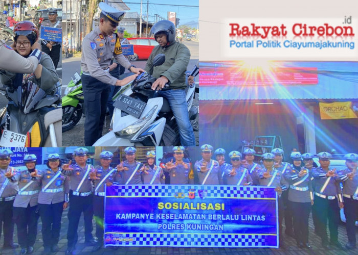 Operasi Keselamatan di Kuningan, Petugas Bagikan Helm dan Amankan 33 Knalpot Brong