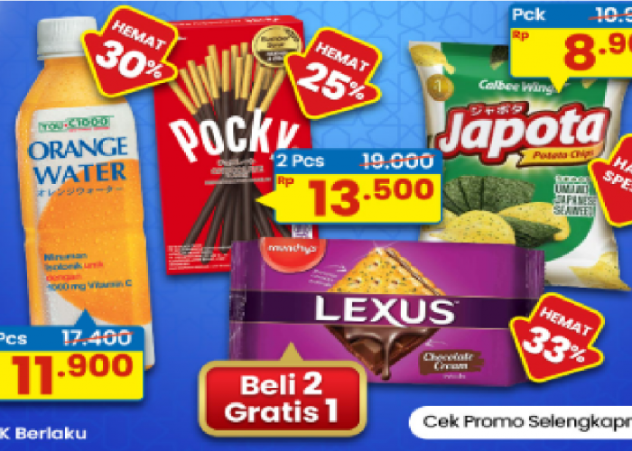 Promo Indomaret Pekan Ini, Cemilan Kentang Rp 4.900, Melon Rp 1.860 per 100 gram, Periode 12-15 Maret 2026