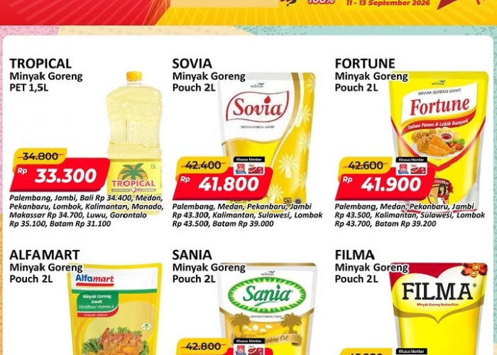 Promo JSM Alfamart 11-13 September 2026: Diskon Minyak Goreng Rp33.300 & Susu Murah!