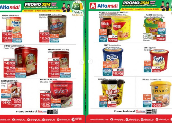 Terakhir Puncak! Promo JSM Alfamidi 1 Maret 2026, Berbagai Produk Biskuit sampai Wafer Diskon Bisa Untuk THR