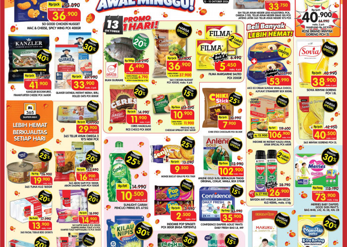 Belanja Hemat Promo Superindo 12 Oktober 2026: Ayam Broiler Rp35.000 & Aneka Snack Diskon 40%
