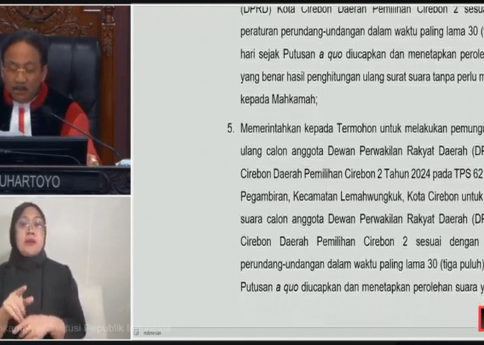 BREAKING NEWS !! MK Kabulkan Gugatan PAN Kota Cirebon, Ini 9 Poin Amar Putusannya
