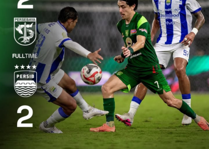 BRI Super League: Hasil Persib Bandung vs Persebaya Surabaya Saling Balas Gol Berakhir Imbang 2-2