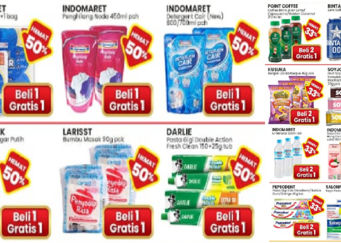 Promo Indomaret 2.2 Double Date: Beli 1 Gratis 1 dan Beli 2 Gratis 1, Belanjaan Makin Hemat!