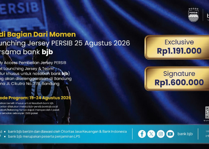 Bank BJB Buka Early Access Jersey PERSIB 2026/2027, Harga Mulai Rp1,19 Juta