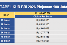 Tabel KUR BRI 2026: Pinjaman 100 Juta, Simulasi Cicilan Mulai Dari Rp 2.1 Juta Per Bulan