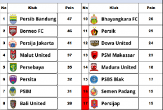 Perebutan Takhta Puncak Klasemen Liga 1 Makin Ketat! Persib dan Borneo Menang, Persija dan Malut Kalah
