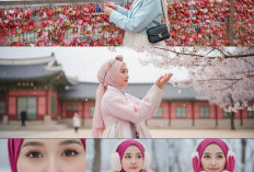 3 Prompt Gemini AI Wanita Berhijab Tampil Ala Korea Terbaru, di Namsan Tower, hingga Memakai Hanbook