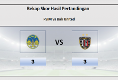 Hasil PSIM vs Bali United Imbang 3-3, Bali Hanya Peroleh 2 Poin Dalam Lima Pertandingan Terakhir
