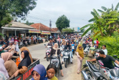 Ribuan Warga Cirebon Timur Padati Jalan Sambut Kepulangan Dede April