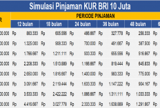 Simulasi KUR BRI 10 Juta, Cicilan Mulai Dari Rp 216.000 per Bulan Tenor 5 Tahun, Setara Rp 7.200 per Hari