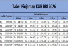 Cicilan Mulai 1 Jutaan, Ini Tabel Angsuran KUR BRI 50-100 Juta Terbaru Maret 2026 untuk UMKM