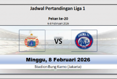 Jadwal Persija Jakarta vs Arema FC Pekan ke-20 Liga 1: Kick-Off, Klasemen, dan Head to Head Terbaru