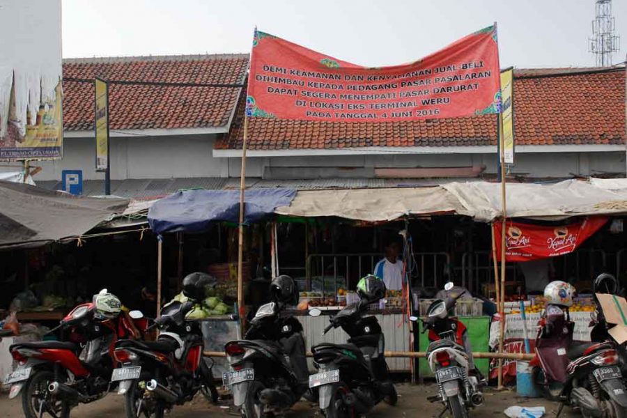 Muncul Spanduk agar Pedagang Hengkang dari Pasar Pasalaran