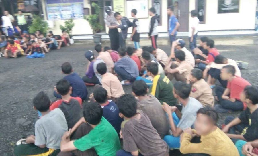 Diduga Hendak Tawuran, Ratusan Remaja Digiring ke Kantor Polisi