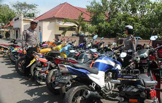 Polisi Amankan 251 Unit Sepeda Motor Knalpot Bising