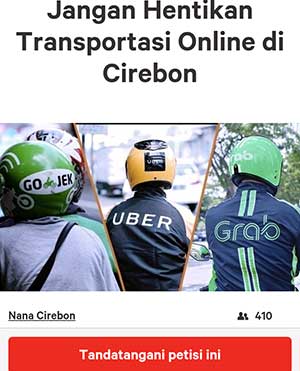 Viral, Petisi Dukung Transportasi Online