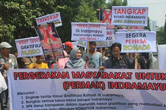 Demo KPK, Warga Minta Tuntaskan Kasus Gratifikasi Rohadi